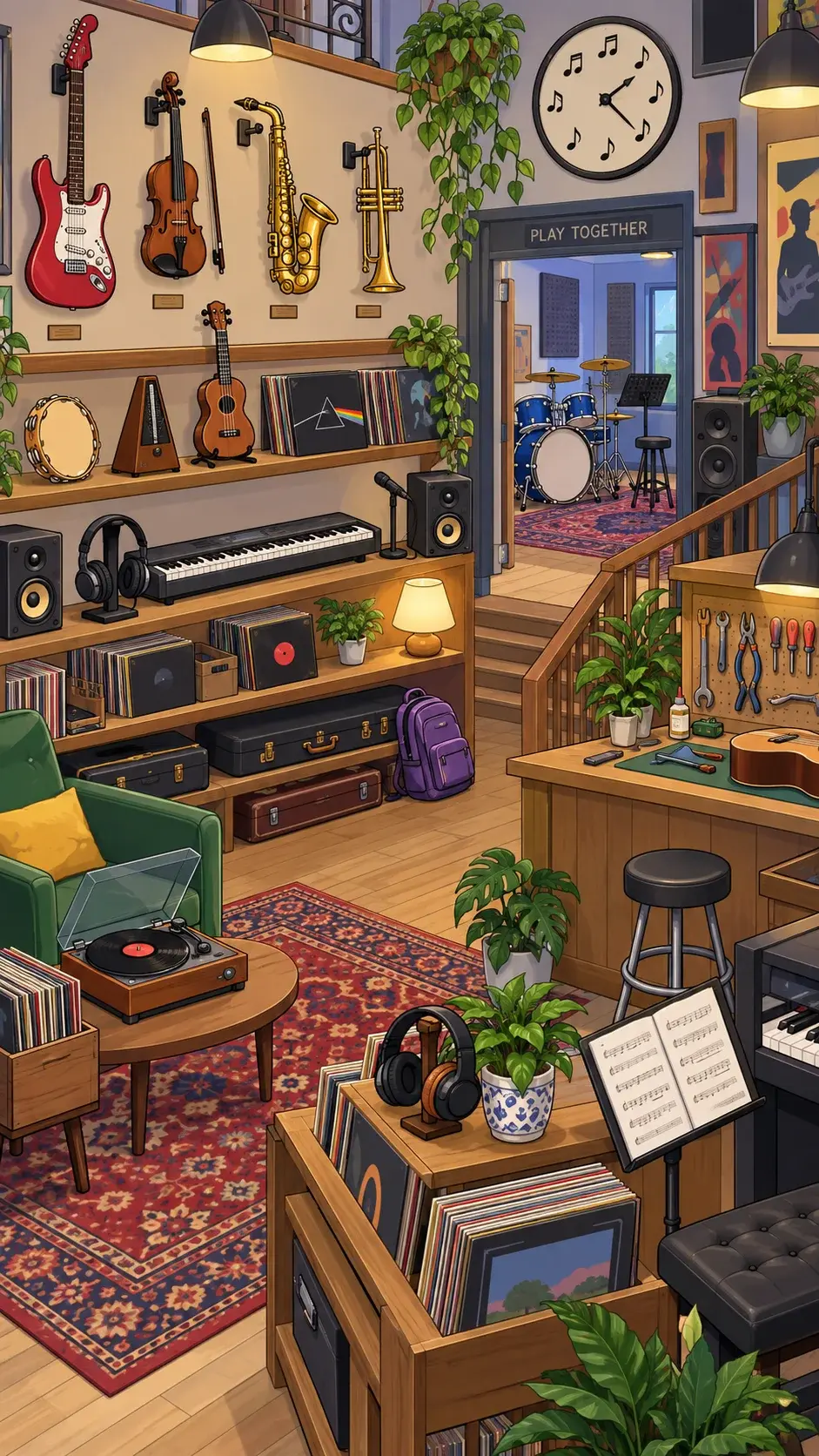 Music Store hidden-object scene