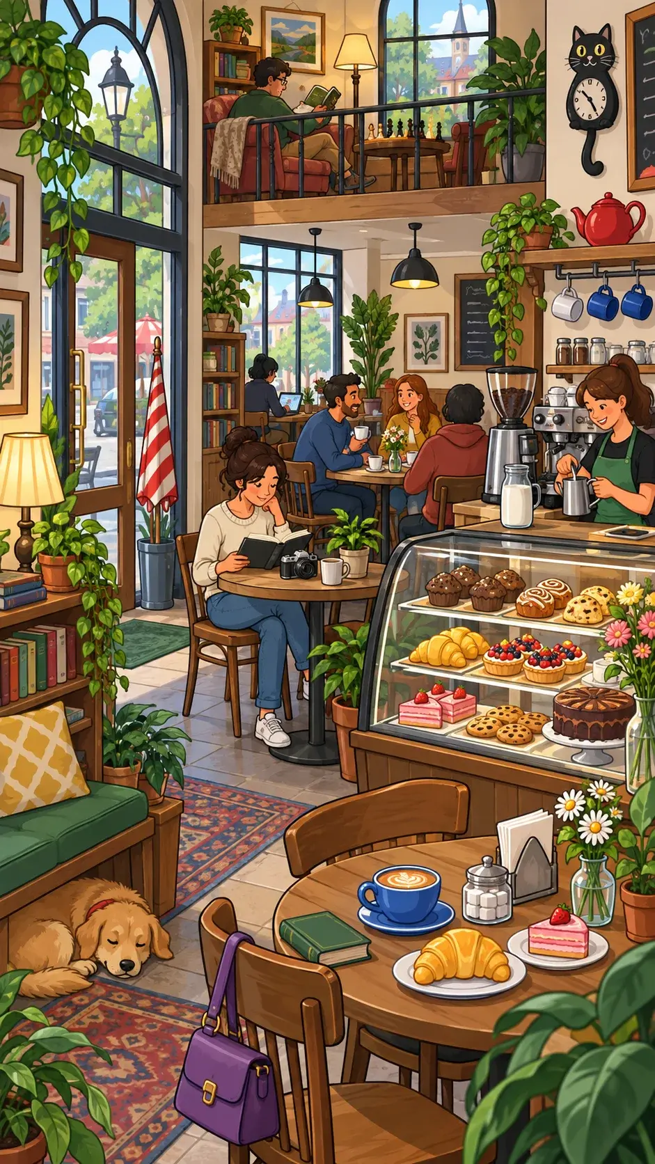 Busy Café hidden-object scene