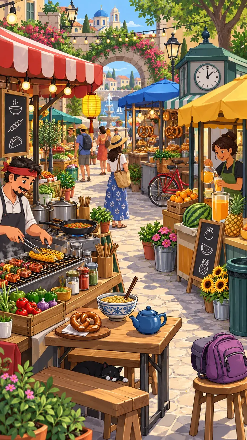 Street Food Market hidden-object scene