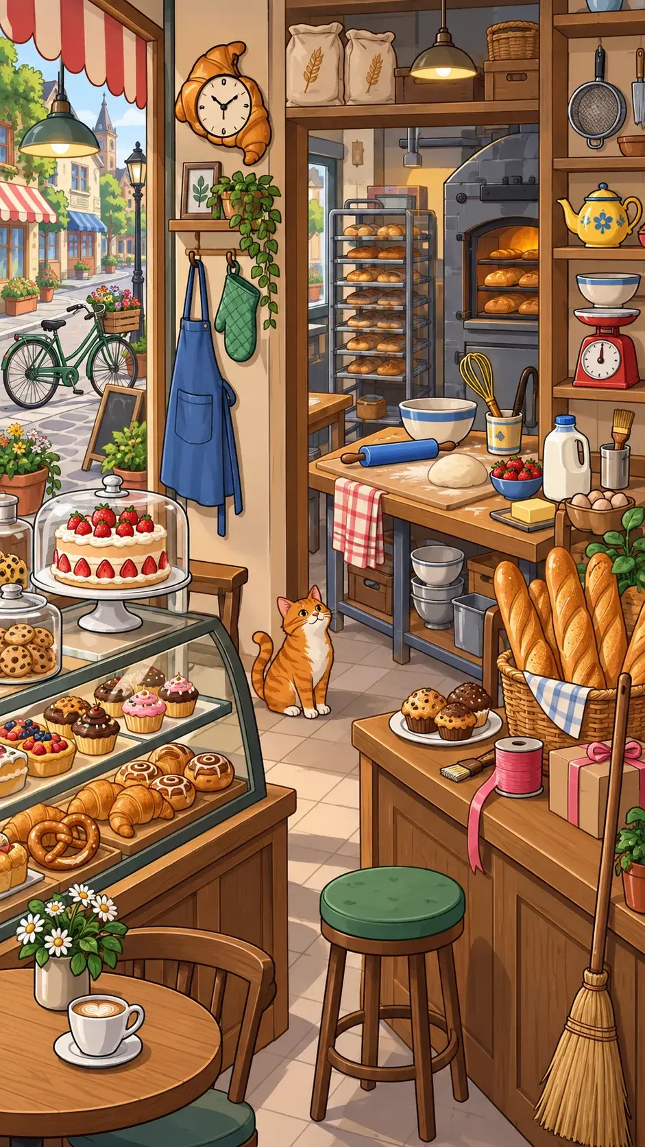 Downtown Bakery hidden-object scene