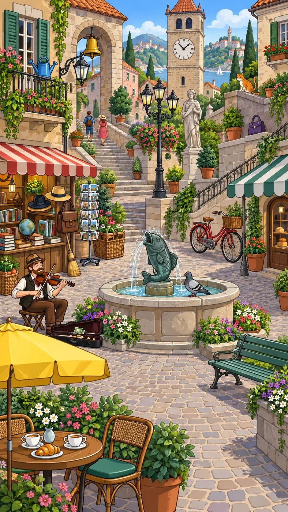 Old Town Square hidden-object scene