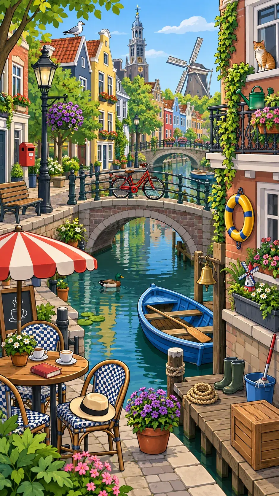 Canal Neighborhood hidden-object scene