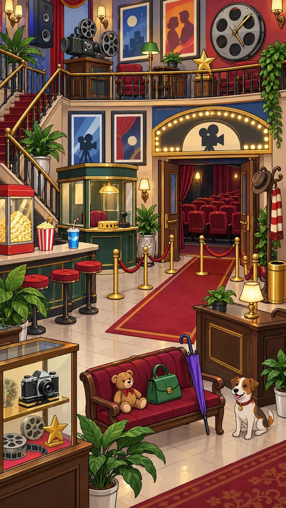 Neighborhood Cinema hidden-object scene