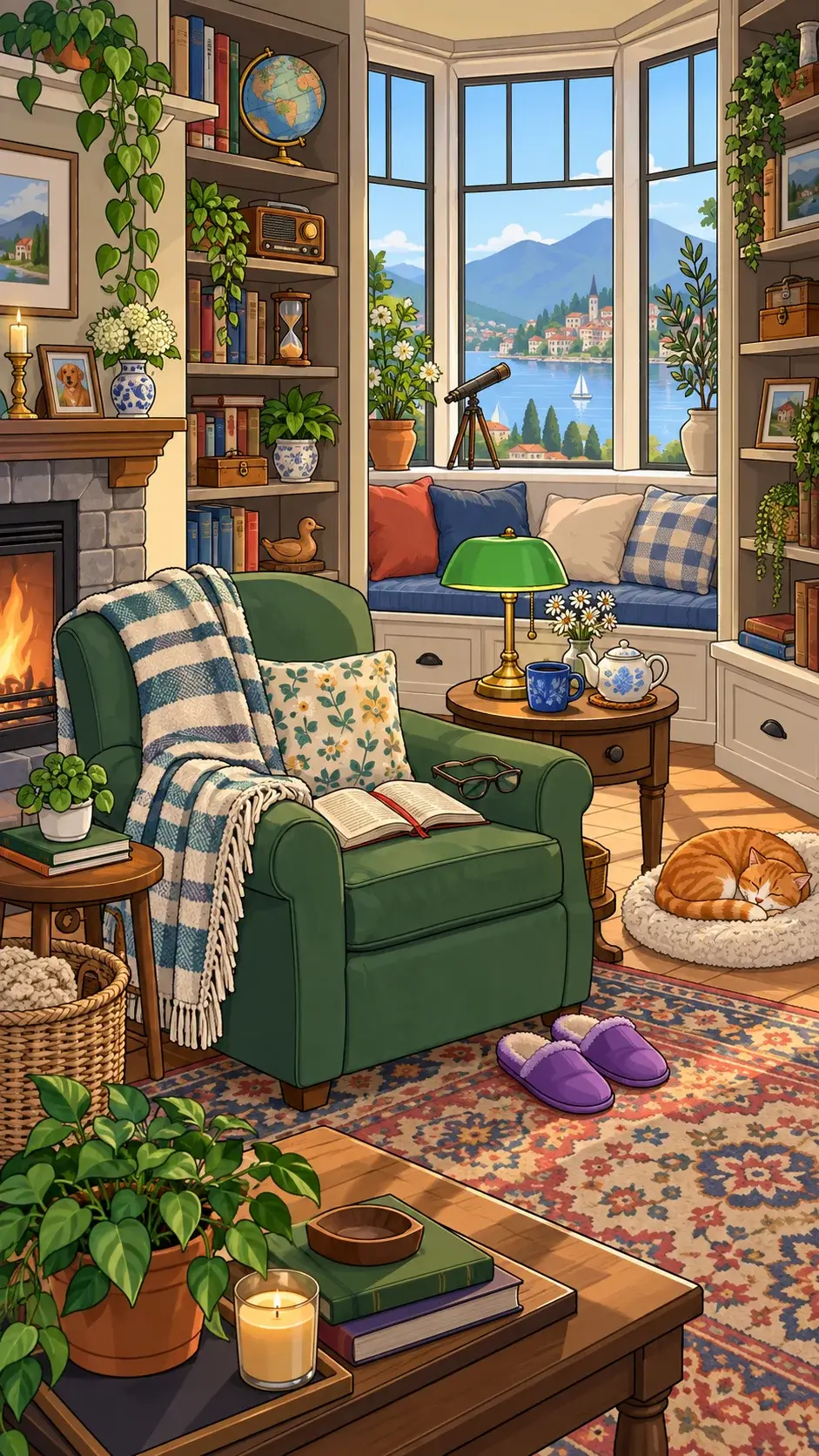 Window Reading Nook hidden-object scene