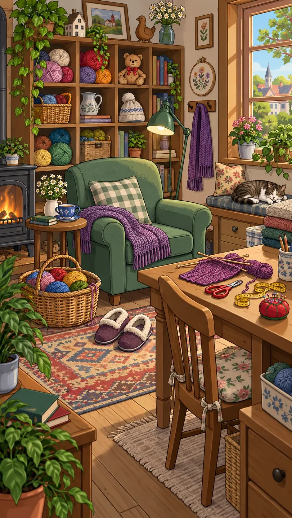 Knitting Corner hidden-object scene