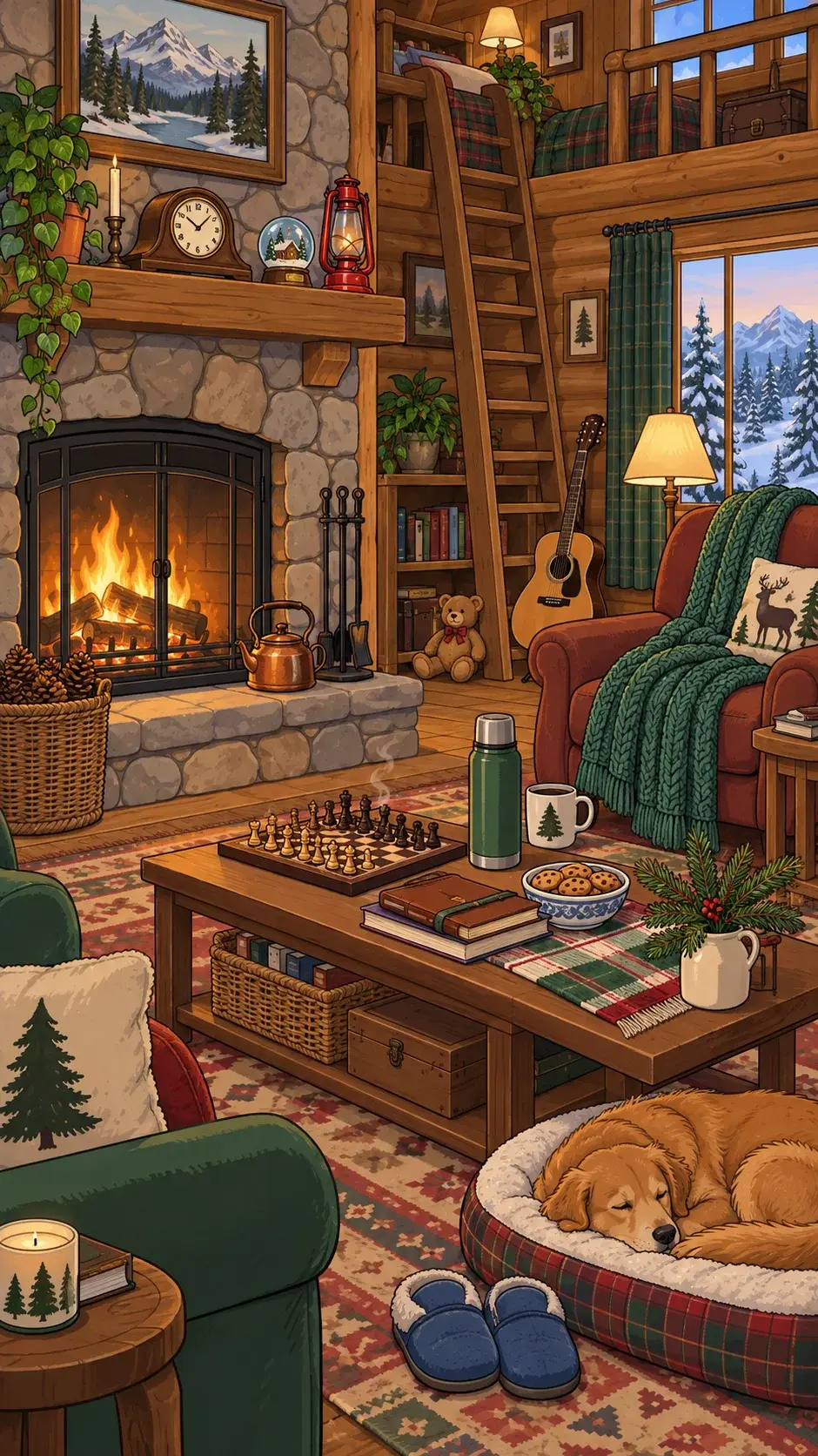 Cabin Living Room hidden-object scene