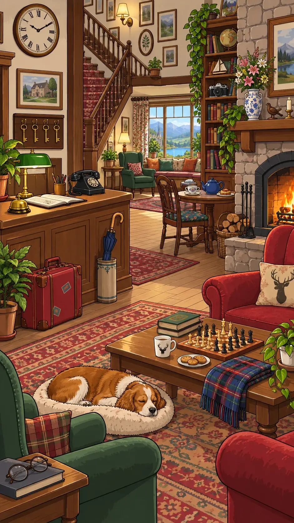 Bed-and-Breakfast Lounge hidden-object scene