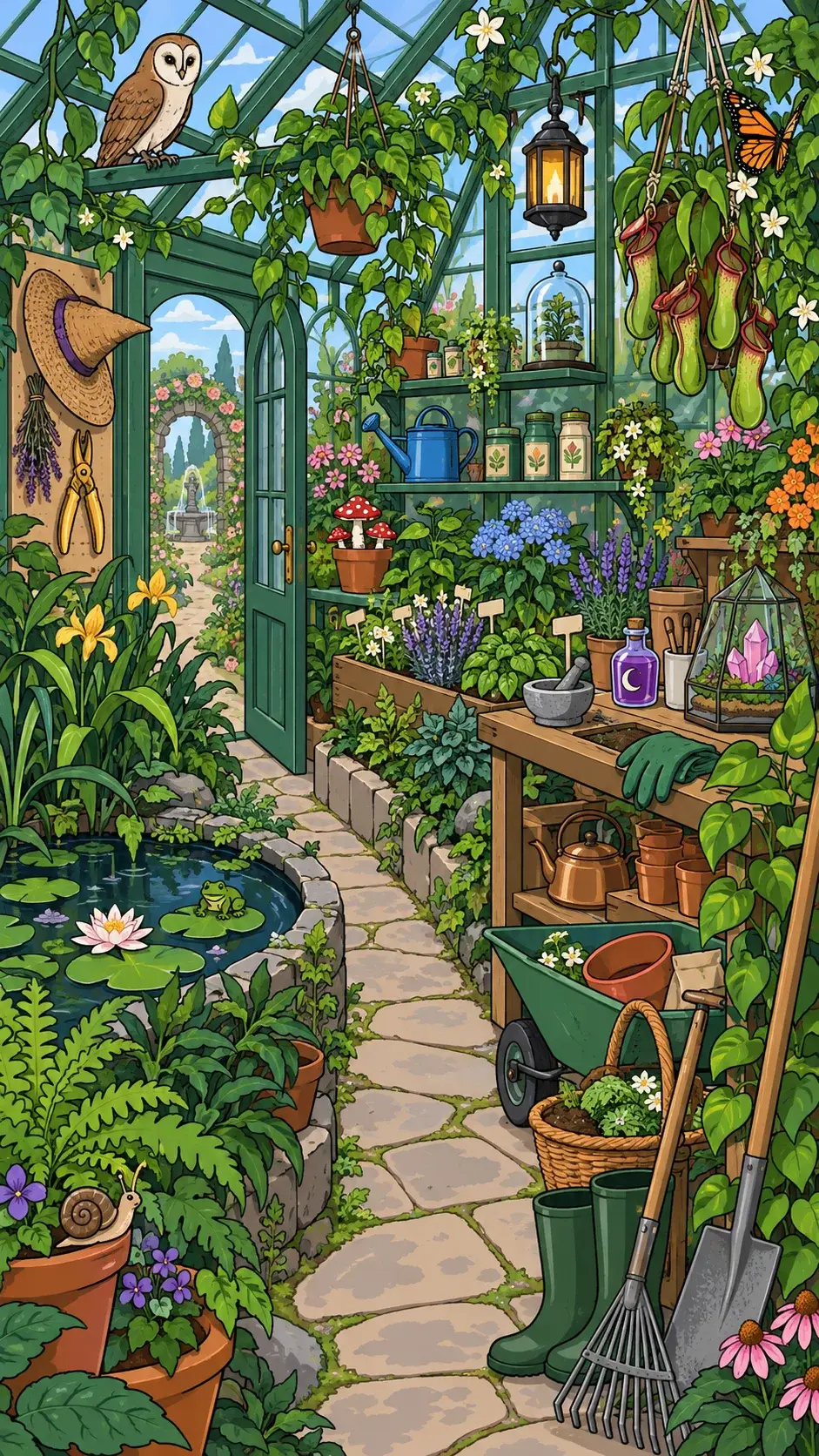 Potion Greenhouse hidden-object scene