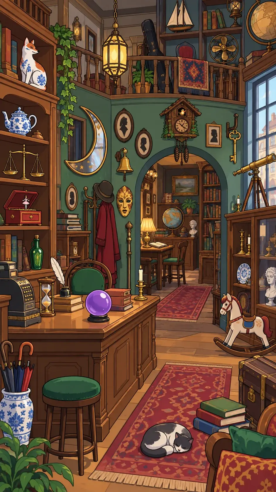 Mysterious Antique Shop hidden-object scene
