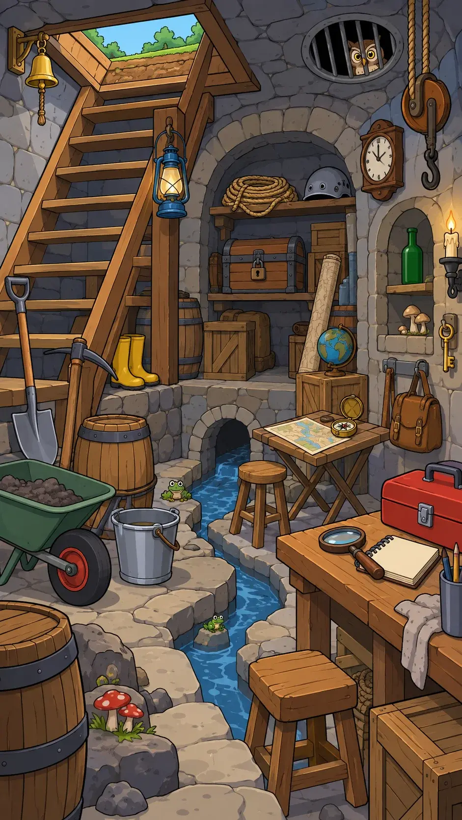 Hidden Underground Room hidden-object scene