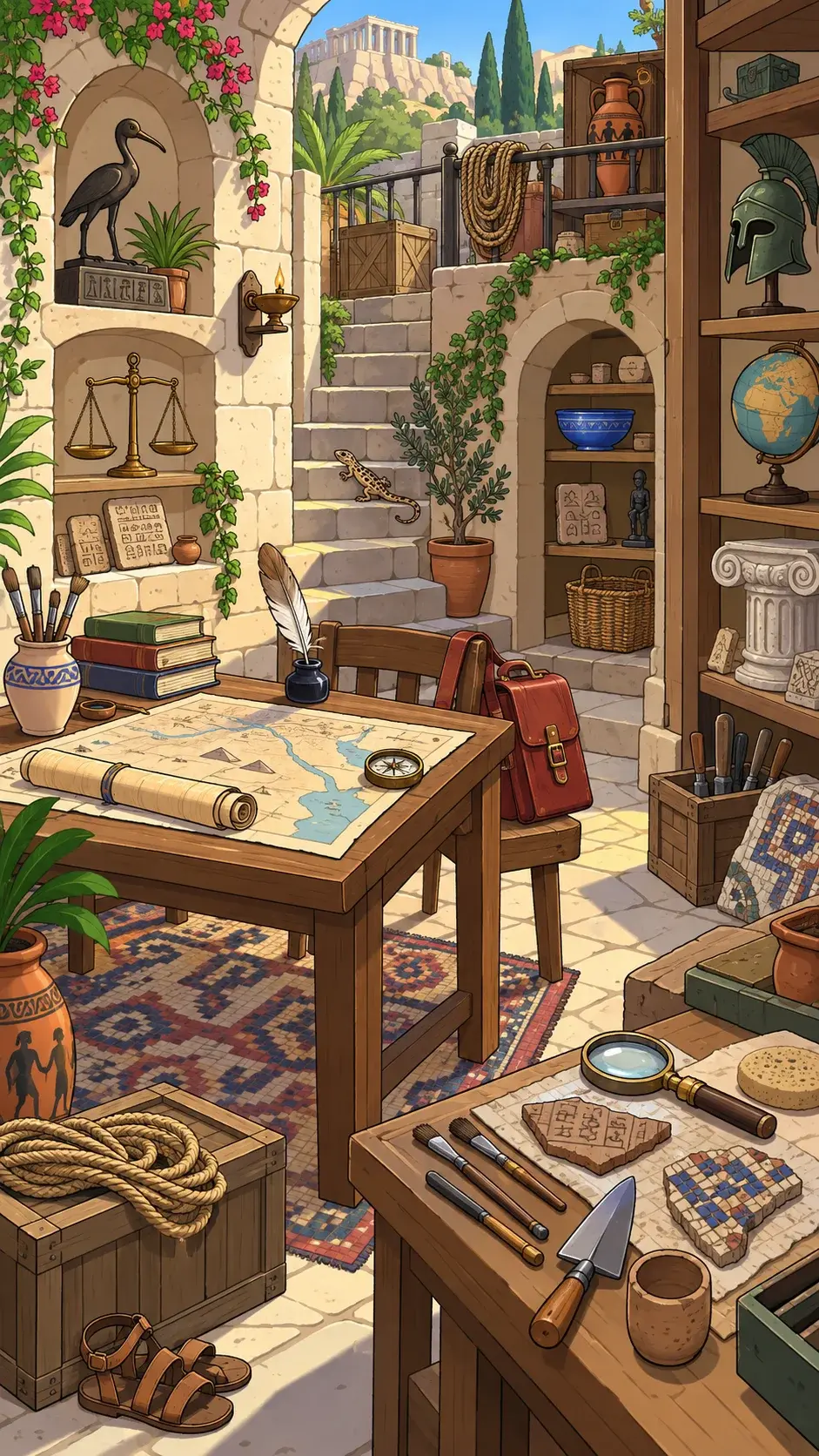 Archaeologist’s Archive hidden-object scene