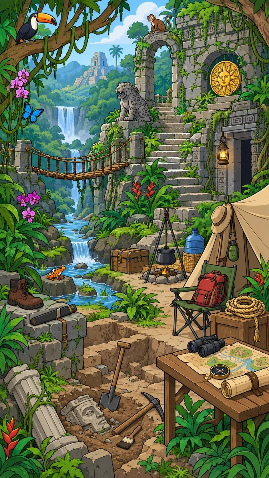Jungle Ruin Expedition hidden-object scene