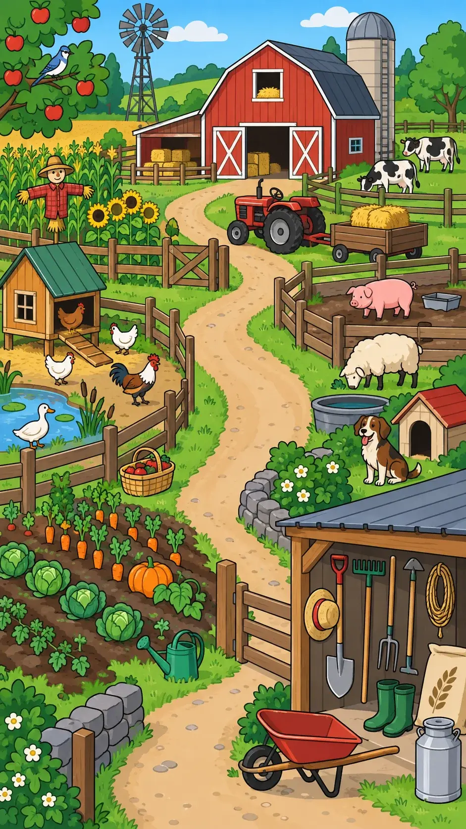 Countryside Farm hidden-object scene