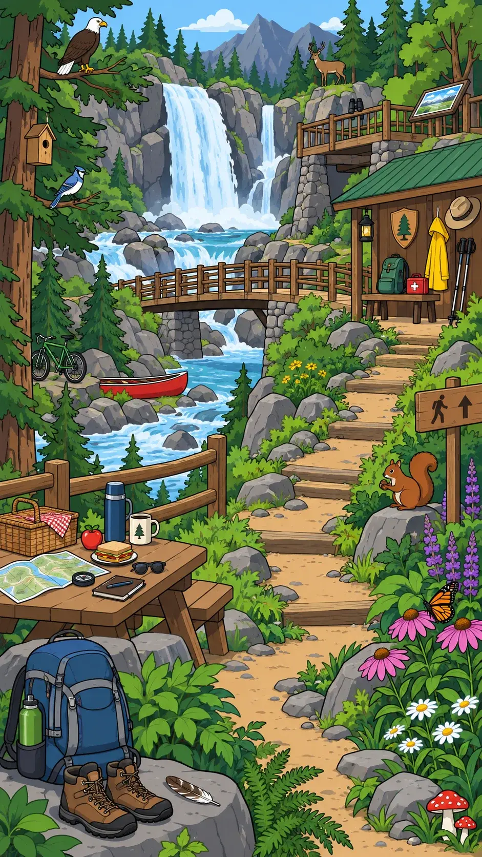 Waterfall Trail hidden-object scene