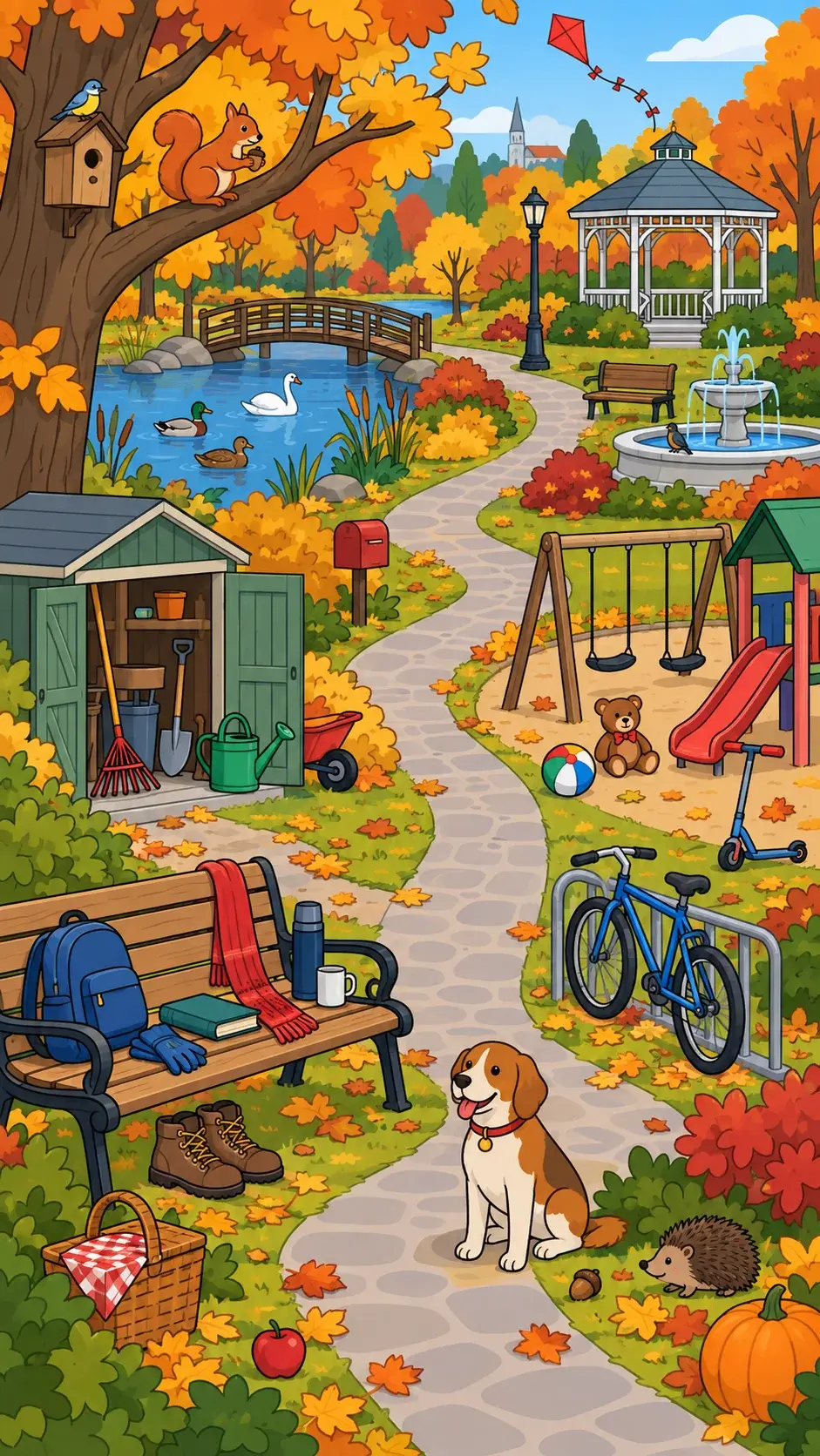 Autumn Park hidden-object scene
